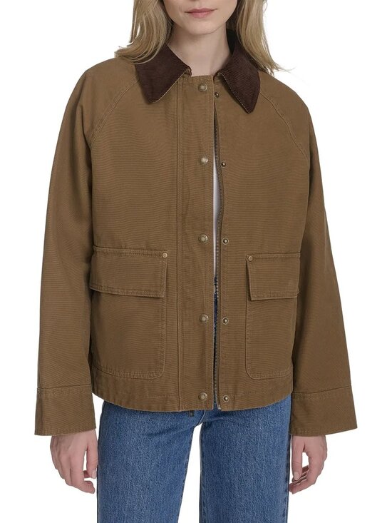 Levi's Jackets & Blazers - Levi’s Women’s Canvas Jacket Utility Workwear Casual Button Front Coat Tan - NWT
